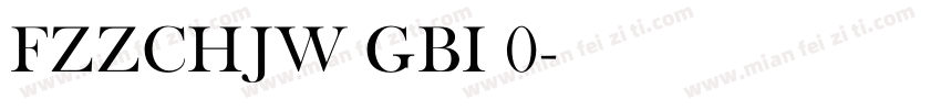 FZZCHJW GBI 0字体转换